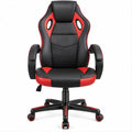 Cadeira Gaming Ergonómica Reclinável Preta e Vermelha em Pele Sintética PU, 64 x 64 x 110-120 cm