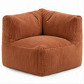 Poltrona de Canto em Veludo Cotelê Terracota 80 x 80 x 70 cm