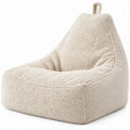 Poltrona Bean Bag em Bouclé Creme com Enchimento EPS, 80 x 75 x 90 cm