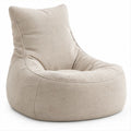 Poltrona Saco Ergonómica Bege em Poliéster Bouclé 90 x 100 x 100 cm