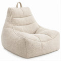 Poltrona Ergonómica Bege em Poliéster Bouclé 70 x 75 x 85 cm