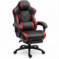 Cadeira Gaming Ergonómica Reclinável Preta e Vermelha em Pele Sintética PU 68 x 70 x 120-130 cm